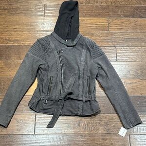 NWT Free People Black and Gray Striped Knit